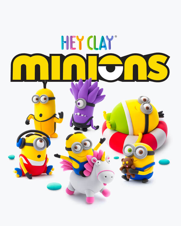 Image of two Hey Clay Minions characters!